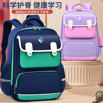 New schoolbags for primary school students grades 1-3-6 boys and girls children's schoolbags British large-capacity backpacks to reduce the burden 