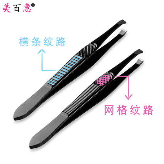 Stainless steel eyebrow clip swimming black belly clip banana clip willow leaf clip mesh clip makeup eyebrow tweezers in stock 