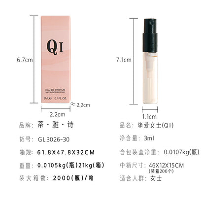 Internet celebrity with the same fragrance 3ml trial perfume women's perfume q version test tube perfume sample wholesale replacement for big-name perfume 