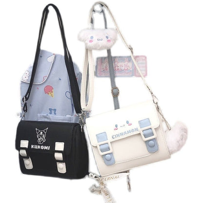 jk bag uniform bag niche female bag postman bag pu bag one shoulder portable Messenger color matching Cambridge bag lolita 