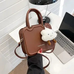 Hand-held biscuit bag female 2022 new trendy fashion Korean small square bag niche all-match ins shoulder Messenger bag 