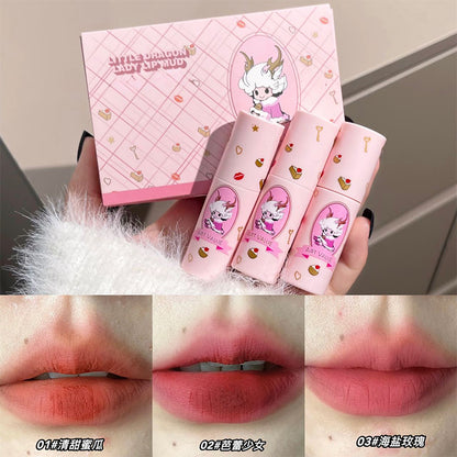 Art Value Little Dragon Girl Milk Cake Soft Matte Lip Mud Matte Velvet Whitening Lip Glaze Versatile Natural Affordable Cross-border 