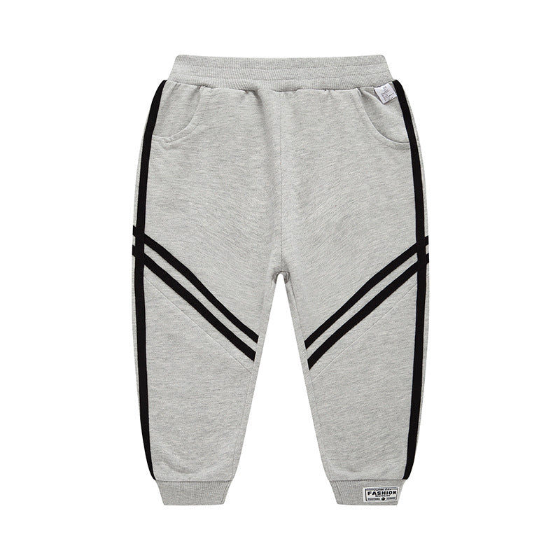 Boys pants spring and autumn children's clothing wholesale 2024 boys sports pants Korean version of thin stripes outer wear children's sweatpants 