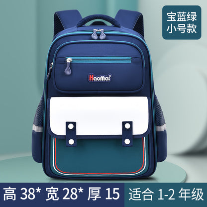 New style primary school students boys and girls large-capacity 1-6 grade schoolbag to reduce the burden waist protection 6-12 years old British backpack 