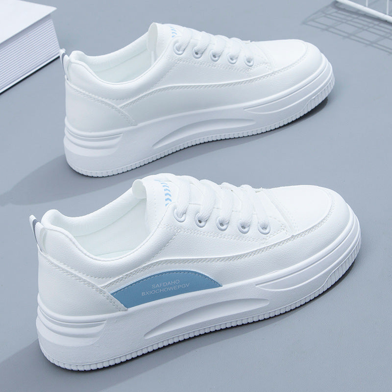 Small white shoes women's 2021 spring new board shoes women's shoes color matching flat shoes female students Korean version QR661 