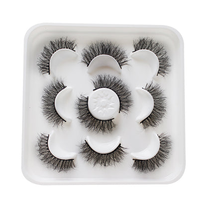 dingsen false eyelashes factory cross-border stable supply of explosive hair, a total of 5 pairs of messy thick eyelashes 