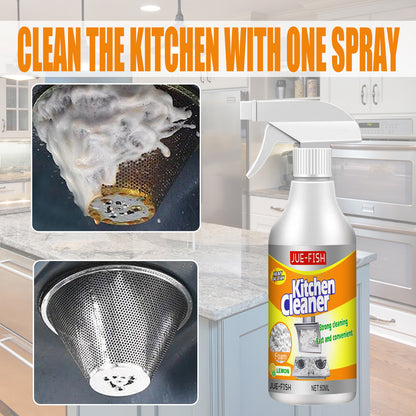 Jue-Fish kitchen foam cleaner household kitchen range hood heavy oil stain foam cleaner oil stain net 