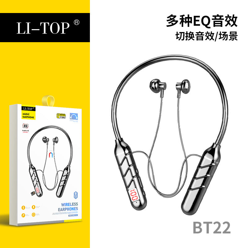 Rio Tinto BT22 display ကြီးမားသောပါဝါ binaural တာရှည်ဘက်ထရီသက်တမ်း Bluetooth ကြိုးမဲ့လည်ပင်းဆွဲထားသော လည်ပင်း အားကစား တေးဂီတ နားကြပ် ထုတ်လုပ်သူ