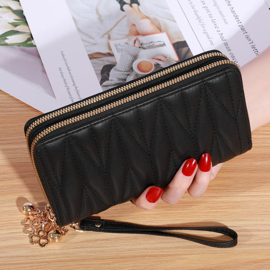 2022 New Women's Wallet Korean Style Fashion Wrist Mobile Phone Bag Multiple Card Slots Coin Purse Card Bag Mobile Phone Bag Women's 