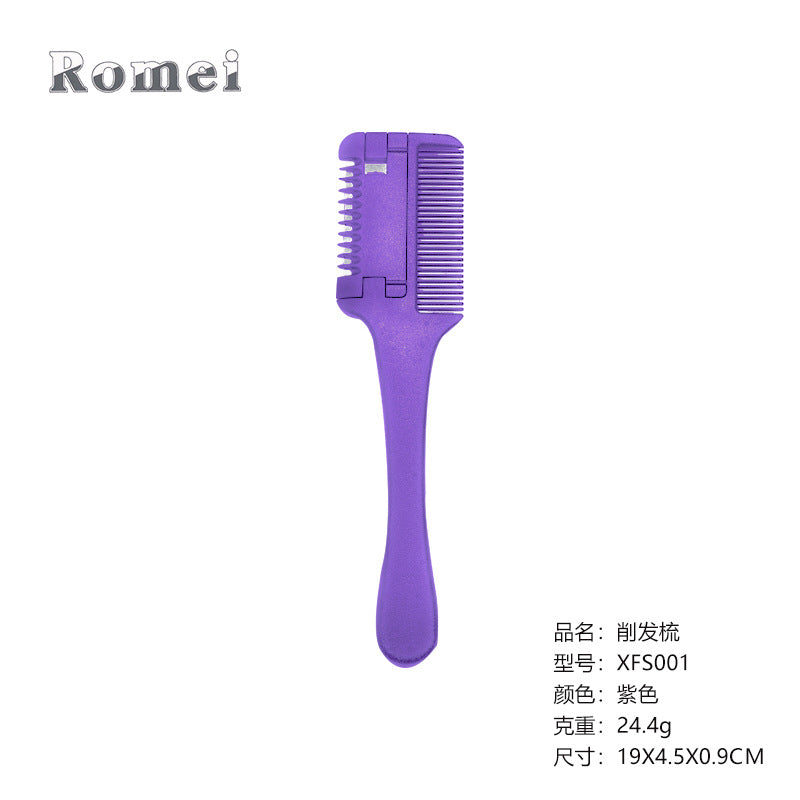 Hairdressing tool dual-purpose hair shaving comb, hair thinning portable hair shaving knife, stainless steel blade hair shaving comb 