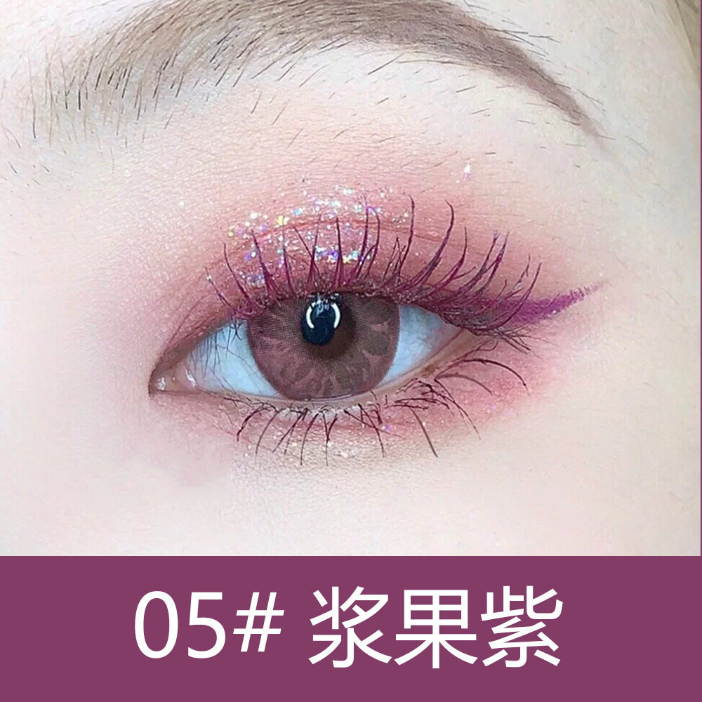 Douyin colour eyeliner အရည် ပန်းရောင် ခရမ်းရောင် အညိုနုရောင် sponge head ပါးလွှာသော eyeliner ကျောင်းသားများ တတ်နိုင်သော နယ်စပ်ဖြတ်ကျော်မိတ်ကပ် 