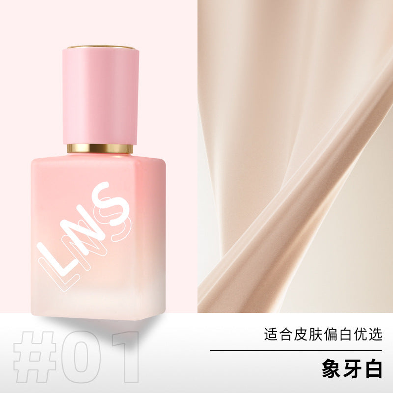 Jingnissi long-lasting makeup liquid foundation conceals concealer for a long time without makeup removal, moisturizing, light and non-sticky, soft-focus genuine liquid foundation cream 