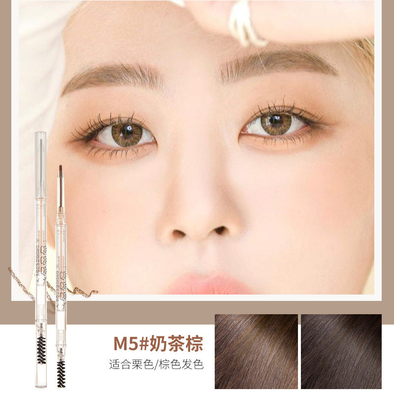 Gemeng Miaohui Round Pen Refill Eyebrow Pencil သည် ရေစိုခံ၊ ချွေးစိုပြီး ညစ်ညမ်းရန် မလွယ်ကူသော ခေါင်းနှစ်လုံးပါသော အလိုအလျောက် မျက်ခုံးမွေး Pen သည် အလွန်ကောင်းမွန်သော မျက်ခုံးမွေး ခဲတံ 