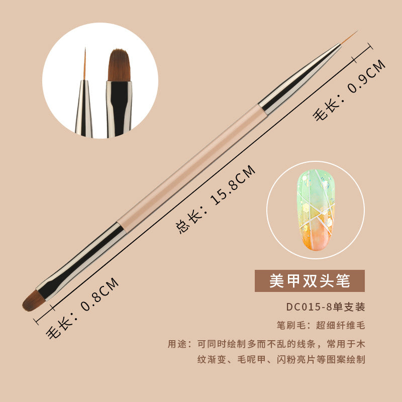 Japanese manicure pen brush set sweep pen double-ended construction pen light therapy painted line pen gradient pen wholesale