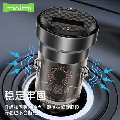 Mai Mi CC123 Smart QC3.0 Car Charger PD Protocol 30W Fast Charge Car Cigarette Lighter စက်ရုံတိုက်ရိုက် အရောင်း