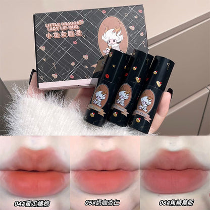 Art Value Little Dragon Girl Milk Cake Soft Matte Lip Mud Matte Velvet Whitening Lip Glaze Versatile Natural Affordable Cross-border 