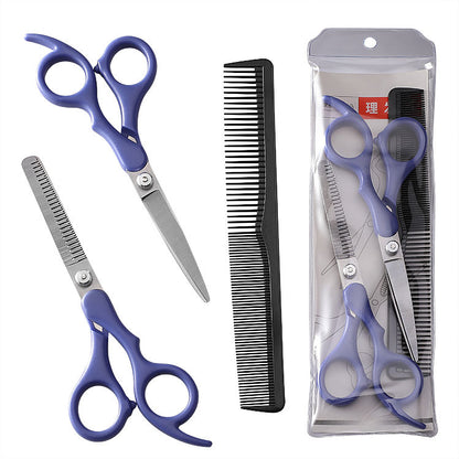 Children's stainless steel hairdressing special pet scissors full set of dental scissors flat scissors hairdressing tools barber scissors set 