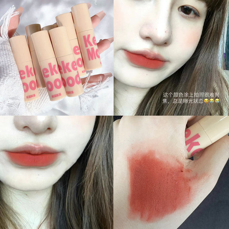 KeKeMood mousse velvet lip mud matte matte velvet whitening lip gloss student affordable non-fading lip glaze 