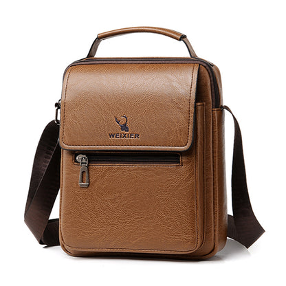 Men's Messenger Bag Business Shoulder Bag Hanging Bag Retro Casual Waterproof Large Capacity Messenger Bag ဒေါင်လိုက်လက်ကိုင်အိတ် အမျိုးသားများ