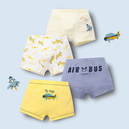 Children's underwear girls boys underwear pure cotton baby A-type shorts four-corner big children cartoon