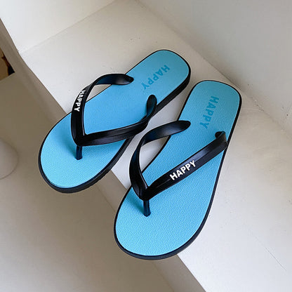 New style men's flip flops summer non-slip outdoor sandals couple flip flops men's casual beach shoes wholesale 