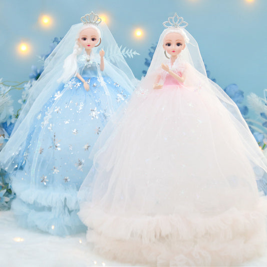 50cm Princess Elsa Yade Barbie Doll Set Large Doll Girl Gift Yiwu Toys Push 