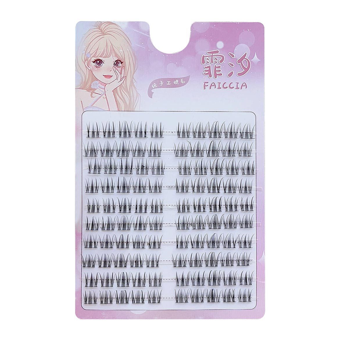 Feixi rabbit false eyelashes LC type segmented hair flu single cluster grafted eyelashes natural daily simulation comfortable 