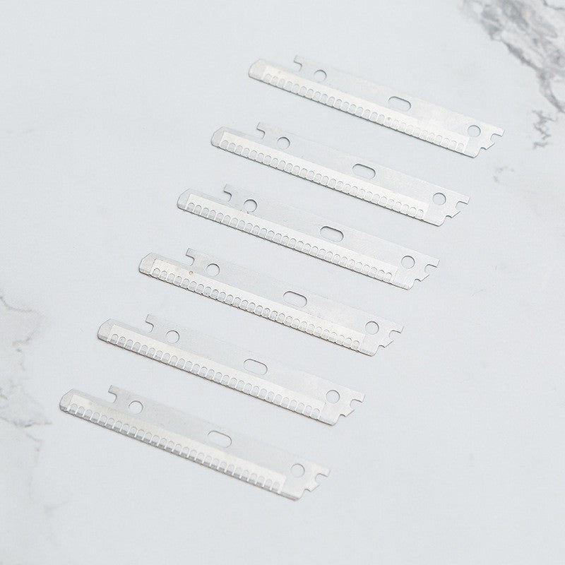 Capsule pack of 10 pieces, replacement eyebrow trimming blade, platinum stainless steel eyebrow razor, sharp, photo studio special makeup manufacturer