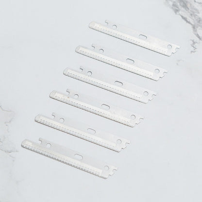 Capsule pack of 10 pieces, replacement eyebrow trimming blade, platinum stainless steel eyebrow razor, sharp, photo studio special makeup manufacturer