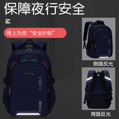 Cross-border ridge protection girls reduce the burden of the first grade waterproof printing Logo backpack girls children primary school schoolbags wholesale 