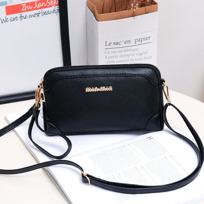 Guangzhou 2023 new women's diagonal bag casual middle-aged mother bag solid color large capacity shoulder bag shopping small bag 