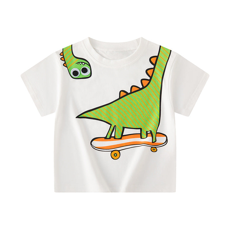 betop children's clothing summer new style cartoon Korean version children's short-sleeved T-shirt boy baby clothes bottoming shirt cross-border supply 