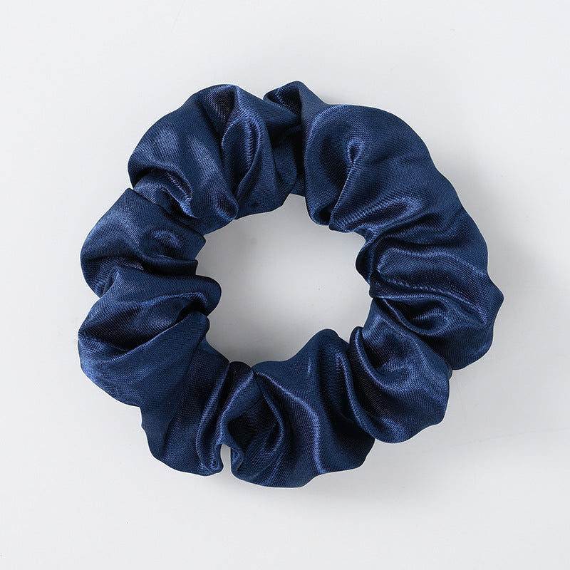 2022 New Solid Color Satin Hair Ring Pig Intestine Outing Black Versatile Hair Accessories Headband Hair Ring Wholesale Street Stall 