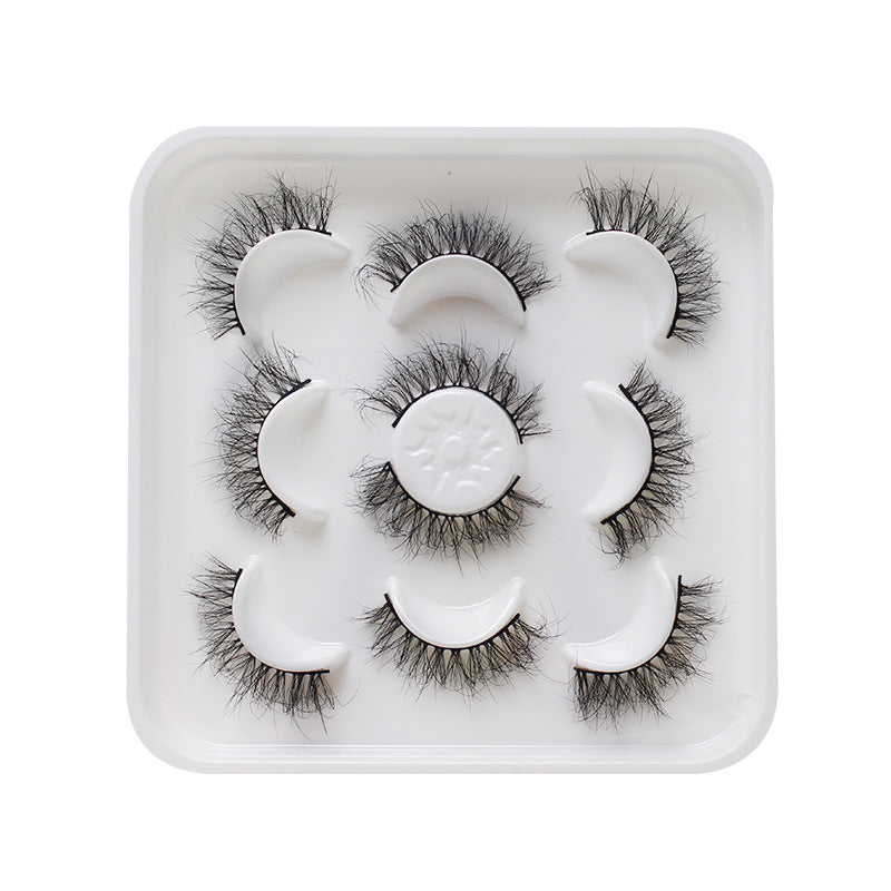 dingsen false eyelashes factory cross-border stable supply of explosive hair, a total of 5 pairs of messy thick eyelashes 