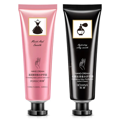 Han Chan Shui Nen Perfume Black Skirt Hand Cream 30g Hydrating Moisturizing Small Moisturizing Hand Cream Skin Care Products Wholesale Anti-Dry Crack 