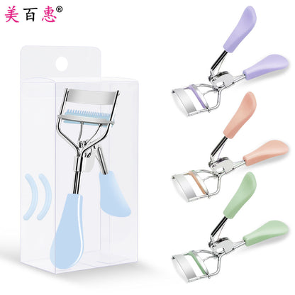 A4 comb integrated carbon steel eyelash curler boxed color clip auxiliary beauty tool Yangjiang manufacturer 