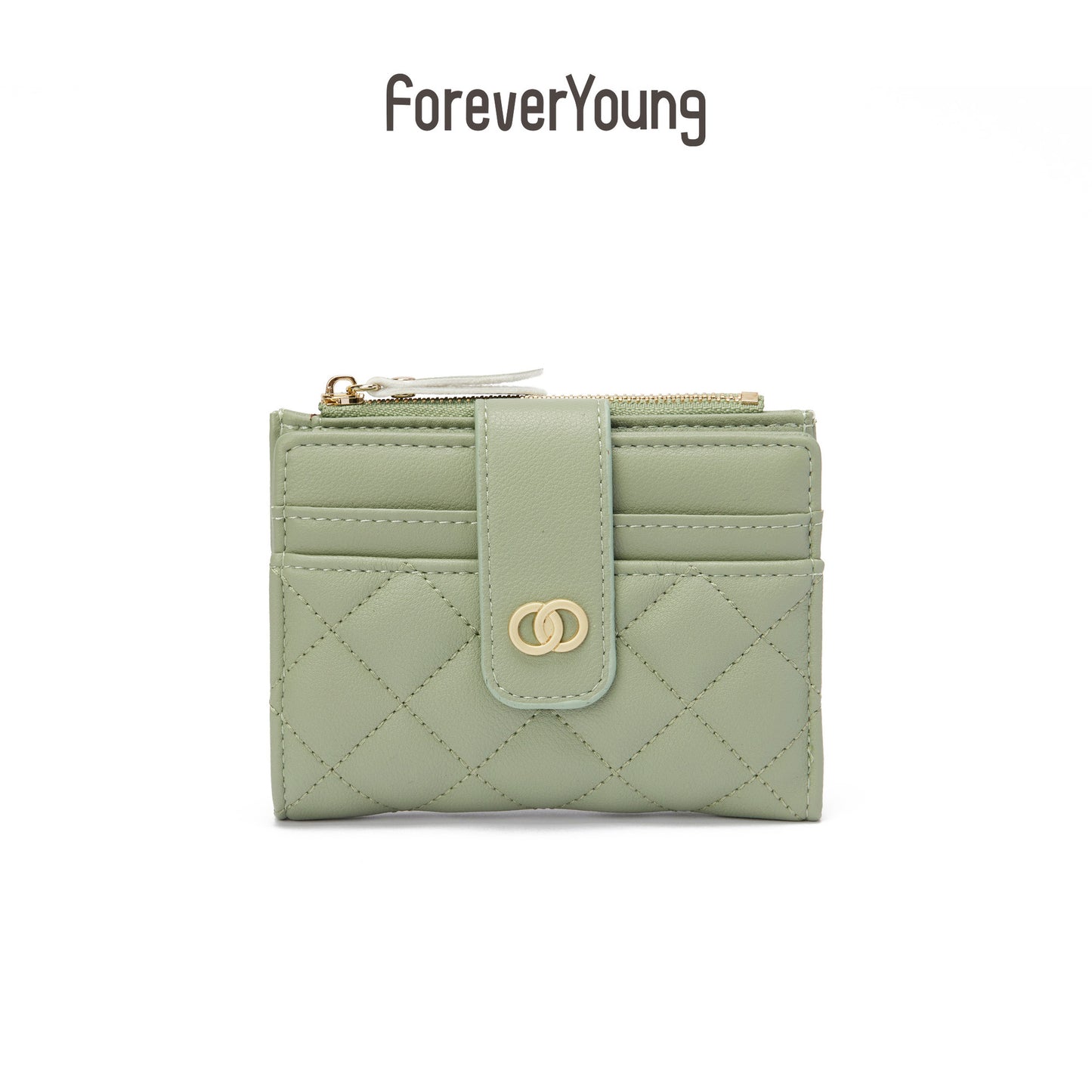 forever young women's wallet ins high-end short wallet simple fashion coin purse pu card bag 