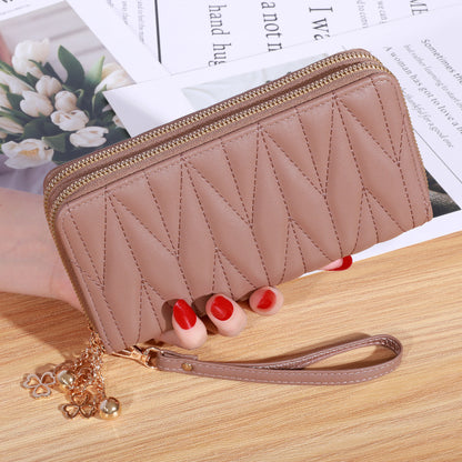 2022 New Women's Wallet Korean Style Fashion Wrist Mobile Phone Bag Multiple Card Slots Coin Purse Card Bag Mobile Phone Bag Women's 