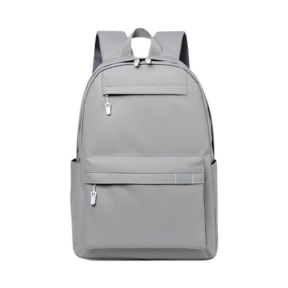 Kabinu casual backpack leather membrane water-repellent student school bag solid color business commuter computer backpack backpack 