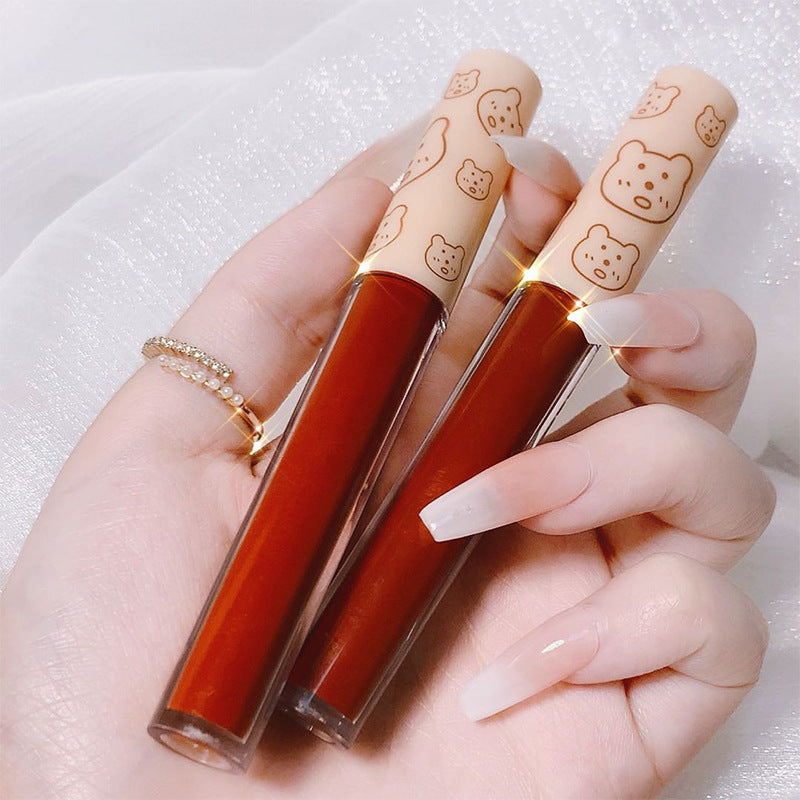 Duobao Bear 01# single pack velvet lip glaze လူကြိုက်များသော matte ပိုးသားကြာရှည်ခံအရောင်တင်မိတ်ကပ် လက်ကား dropshipping 