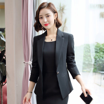 White Small Suit Jacket Women's Suit Skirt Two-piece Summer Thin Section Fashion Temperament Goddess Fan Professional Formal Suit 