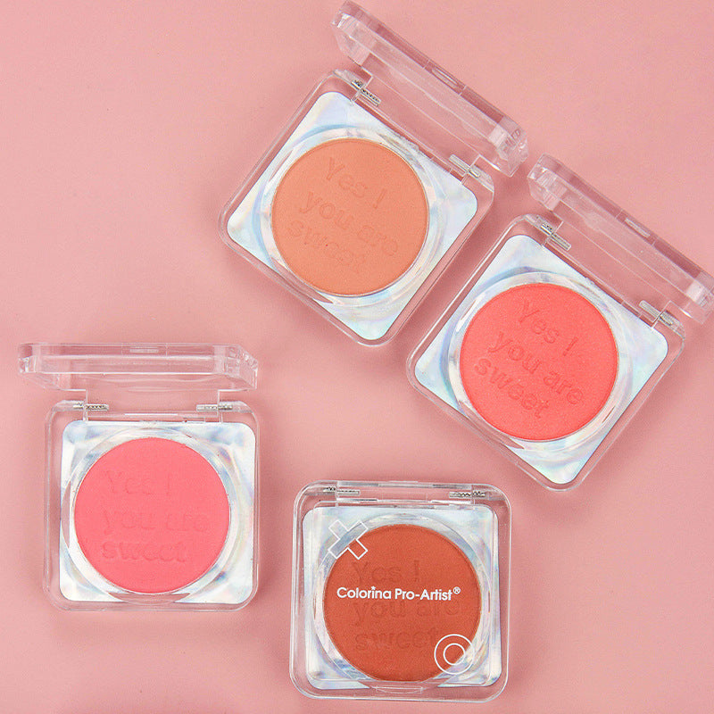 Ruili Makeup Vitality Girl Monochrome Blush Orange Peach Milk Tea Fine Flash Matte Natural Nude Makeup Factory တိုက်ရိုက်ရောင်းသည်