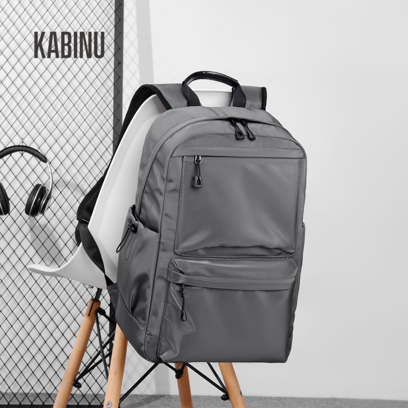 Kabinu Casual Backpack 2021 New Solid Color Washed Business Commuting Travel Computer Bag Student School Bag 