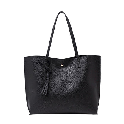 2023 Spring and Summer New Large Capacity Simple Tote Bag Large Bag Women's Fresh Fashion Shoulder Bag Shopping Bag Commuter Bag 