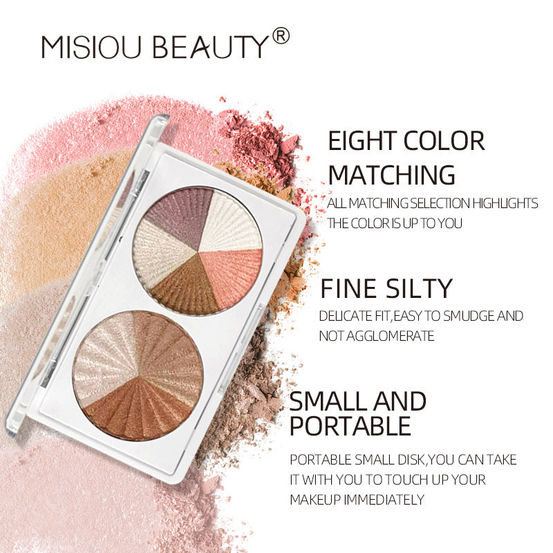 MISIOU BEAUTY cross-border high-gloss blush all-in-one palette pearlescent brightening 