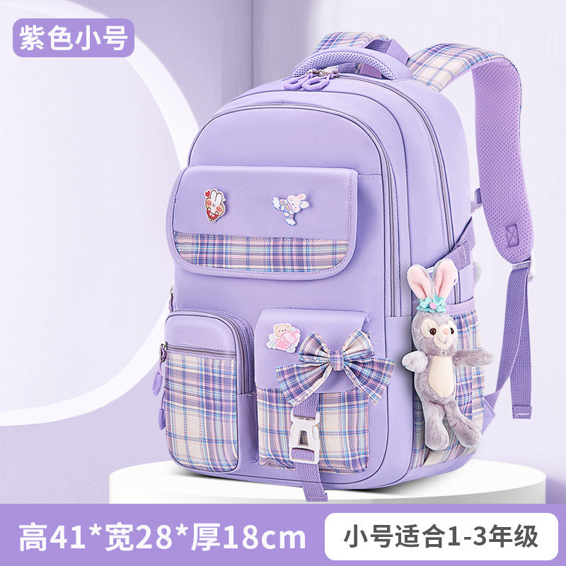 Children's elementary school schoolbag female models cartoon cute large capacity lightening girls primary school schoolbag backpack wholesale 