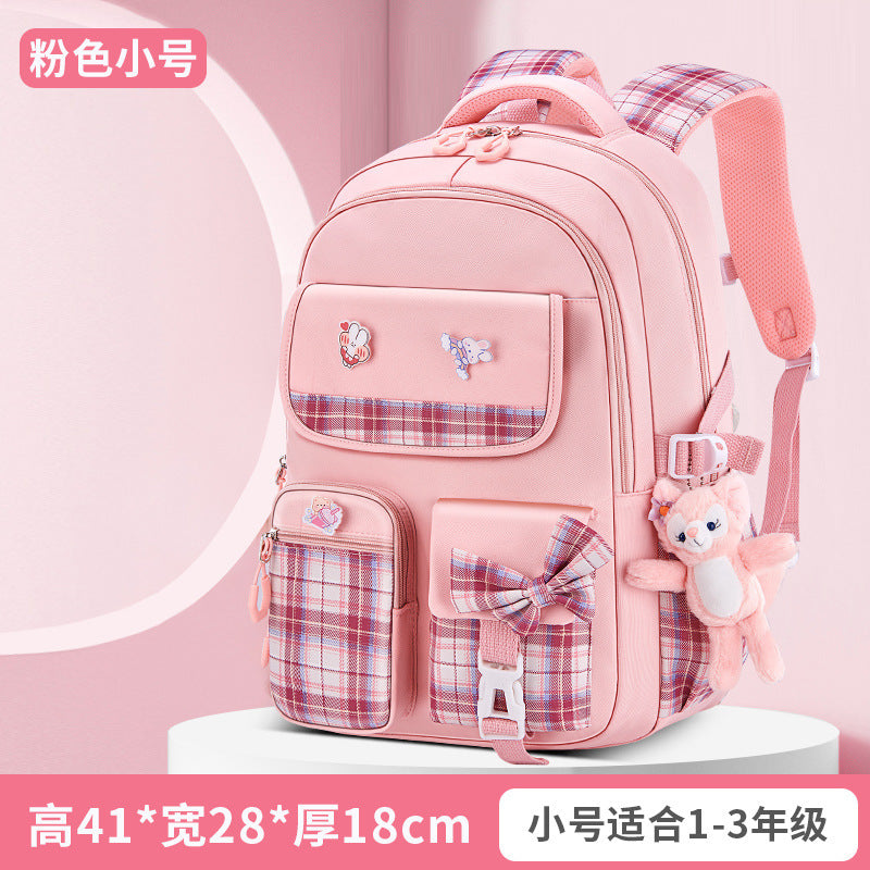 Children's elementary school schoolbag female models cartoon cute large capacity lightening girls primary school schoolbag backpack wholesale 