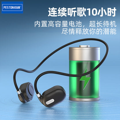 Baitong Bluetooth headset neck-mounted long battery life running headset sports anti-sweat and rainproof stereo headset factory