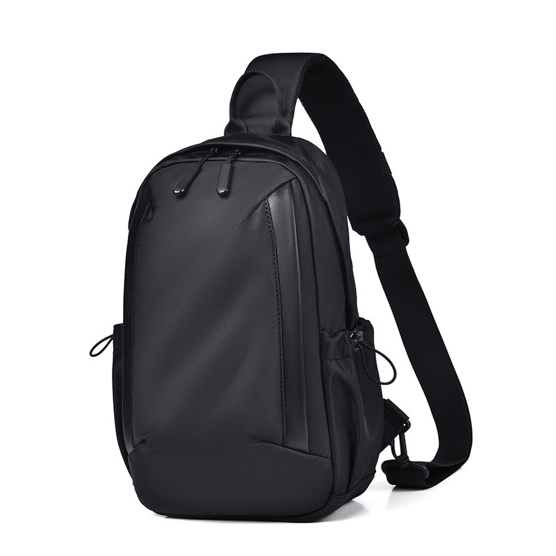 2023 new street trend men's one-shoulder Messenger fashion sports backpack simple anti-splash chest bag wholesale 