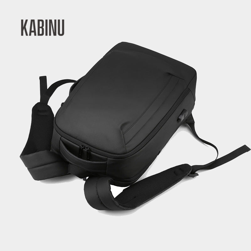 Kabinu backpack computer bag leather film business backpack commuter bag cross-border corporate gift outdoor travel bag large 